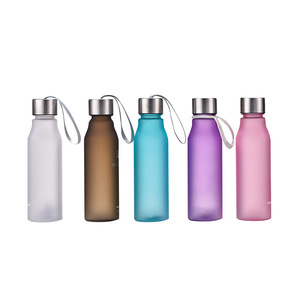 Borraccia Sportiva in Plastica Senza BPA da 550ml per Alimenti, con Coperchio a Strisce, Antigoccia, Antiscivolo, per Escursionismo, Viaggi, Ciclismo, Attività all'Aperto e Uso Quotidiano - Product Image 2