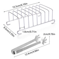 Grille à pain pour friteuse à air de type sur pied en acier inoxydable de qualité alimentaire, quatre étages, moderne et simple, non pliable, pour la maison