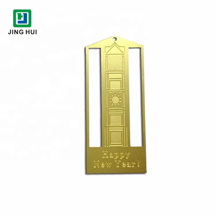 Hot Selling Ruler Book Golden Metal Bookmarks Custom Chinese Style Magnetic Metallic Bookmark