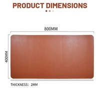 Tapis de bureau en cuir imperméable en cuir PU tapis de souris ordinateur portable antidérapant double face tapis de bureau dessin animé jeu pour bureau maison