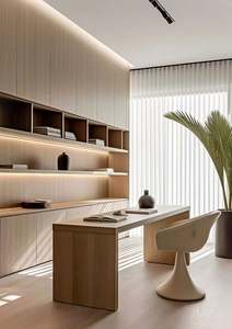 Librería Moderna y Sencilla de Madera, Mueble de Almacenamiento Personalizable para Oficina en Casa y Hotel, Estantería de MDF Resistente con 5 Años de Garantía - Product Image 5