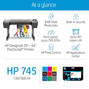 طابعة نافثة للحبر بالألوان الرقمية الصناعية Z9 44 بوصة من تصميم H P ، طباعة صور CAD كبيرة الحجم ، تستخدم بسعر رخيص لمدة عام - Product Image 4