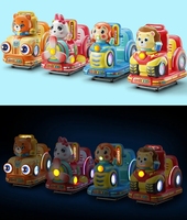 Haute qualité à monnayeur en fibre de verre Kiddie Ride dessin animé Animal lapin balançoire Machine voitures à bascule pour enfants