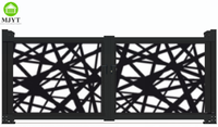 Porte battante électrique double pour allée manoir clôtures portails en aluminium avec cadre en métal