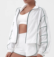 Ensemble de survêtement en nylon respirant léger surdimensionné à coupe ample avec logo personnalisé en gros pour l'automne