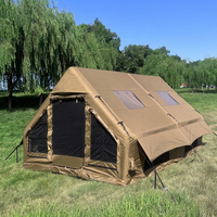 Tente de camping de luxe, installation facile, résistante au vent, 2 chambres, tente gonflable, tente de toit, voyage en plein air