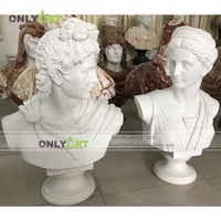 Sculpture de buste en marbre grec, Apollo et la déesse, Artemis Diana, buste en fonte