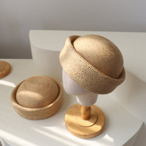Nouveau Béret en Paille de Raphia Naturelle Fait Main pour Femme, Chapeau Pillbox Origine Jinhua - Product Image 4