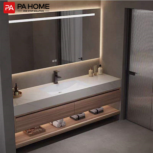 PA Hotel mobili Smart Led specchio marmo controsoffitto lavaggio <span class=keywords><strong>bagno</strong></span> vanità con lavandino - Product Image 4