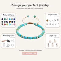 Bracelet de méditation ajustable tissé à la main avec perles, pierres naturelles authentiques, bijoux de guérison en cristal, turquoise 2x4mm, cadeau unisexe tendance