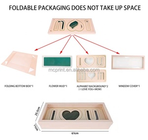 Feliz Día DE LA Madre Ventana de PVC Papel plegable Embalaje de regalo <span class=keywords><strong>Te</strong></span> <span class=keywords><strong>amo</strong></span> Mamá Cajas de arreglos florales Caja de mamá para flor - Product Image 4