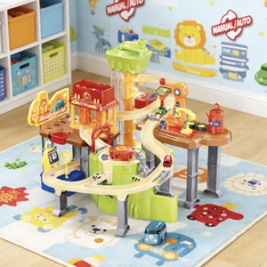 Kit de construction de circuit d'aventure de réparation automobile DIY avec garage de stationnement de voitures et convoyeur, jouet éducatif interactif et puzzle, cadeau - Product Image 4