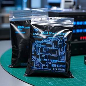 Dimensiones personalizadas Anti-Estático EMI Blindaje Huecograbado Impreso Bolsa Ziplock Capa conductora para componentes electrónicos aeroespaciales - Product Image 5