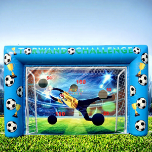 Campo Deportivo Inflable, Juego <span class=keywords><strong>de</strong></span> Tiro al Blanco <span class=keywords><strong>de</strong></span> Fútbol para Carnaval al Aire Libre, Mini Portería <span class=keywords><strong>de</strong></span> Fútbol Inflable para Niños - Product Image 1