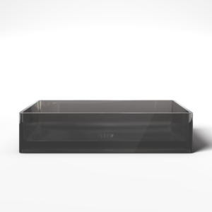 Vasque de salle de bain rectangulaire en surface solide, blanc mat, écologique, facile à nettoyer, durable, moderne, pour comptoir, OEM/ODM - Product Image 3