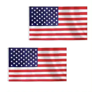 Bendera nasional nilon 90*150cm, bendera Amerika olahraga promosi murah