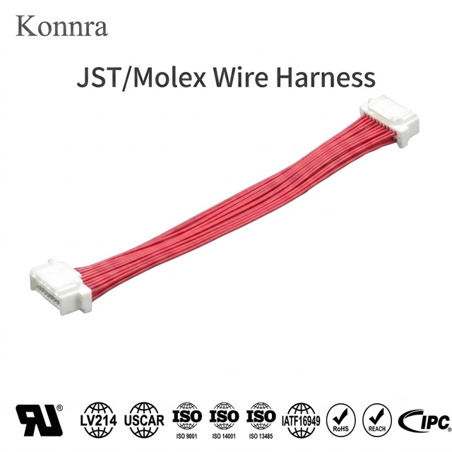 Custom Wire Harness & Cable Assembly Factory, Professional Processing for JST, Molex, TE Connectors, UL/RoHS Compliant Wiring