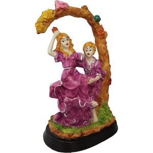 PARIJAT Artisanat 8 \ "Figurines de Couple Romantique Peintes à la Main Aimer Ensemble Sculpture Statue pour l'Anniversaire de la Saint-Valentin - Product Image 2