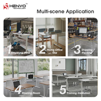 Bureau de jeu électrique extensible Henvo contemporain en acier avec éclairage RGB, hauteur réglable, poste de travail ergonomique, verrouillage enfant