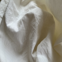 Tissu en lin et coton européen original, épais et dense, lavé aux enzymes, blanc cassé, pour pantalons et costumes printemps-automne