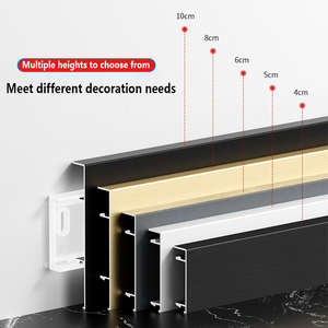 10cm Đơn giản cài đặt hợp kim nhôm Ốp chân tường ván chân tường kim loại Ốp chân tường cơ sở đúc sàn cơ sở - Product Image 4