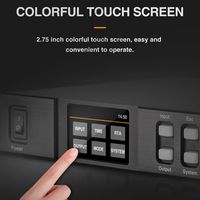 Processeur audio numérique Paulkitson A808 avec écran tactile, système de gestion de 8 haut-parleurs, équipement sonore en métal durable