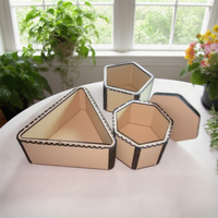 Couvercle de boîte de rangement de bureau en bois écologique fabriqué à la main organiser votre maison Design peint artisanat en bois boîtes en bois signes muraux