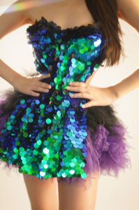 Luxus Pailletten träger loses Korsett A Line Rock 2-teiliges Outfit-Set Frauen Geburtstag <span class=keywords><strong>Prom</strong></span> Princess Kleid Performance Wear Abendkleider - Product Image 3