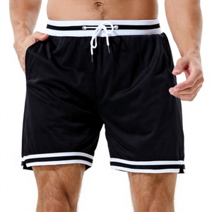 Shorts de sport pour hommes, style urbain, taille élastique, respirants, pour le jogging et la gym, avec poches latérales, personnalisables, vente en gros - Product Image 1