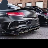 Fabrika W205 C63 S 2 Kapılı Karbon Fiber Difüzör PSM Stil Tampon Difüzörü Mercedes Benz C Serisi W205 C63 Body Kitleri için