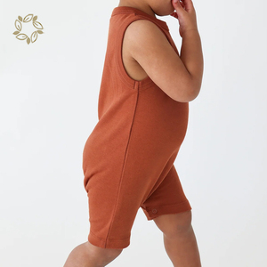 Tute <span class=keywords><strong>da</strong></span> notte in <span class=keywords><strong>cotone</strong></span> biologico tute <span class=keywords><strong>da</strong></span> notte per bambini estivi senza maniche body per neonati vestiti sostenibili - Product Image 2