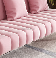 Canapé de salon en tissu, vente chaude, ensemble de canapés de loisirs, fauteuil en tissu doré, salon, salon de beauté, canapé 1+2+3 places
