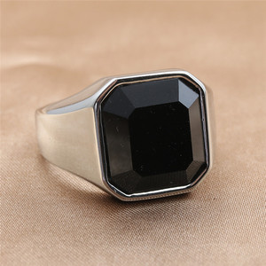 Elegantes anillos de acero inoxidable con incrustaciones de piedras preciosas, joyería fina chapada en oro de 18K con ajuste de cristal Premium, anillos de joyería de moda - Product Image 5