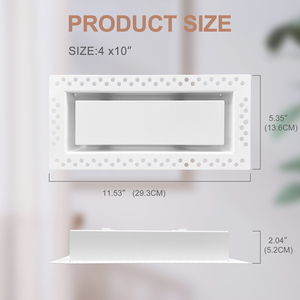 HVAC Air Return Register <strong>Cover</strong> 4"x10" Drywall <strong>Vent</strong> Customizable Modern Airflow Solution <strong>for</strong> <strong>Wall</strong> or Ceiling - Product Image 6