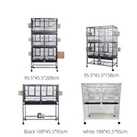 Grande Cage Volière Modulable en Métal sur Mesure pour Élevage d'Oiseaux, Perroquets, Perruches et Canaris