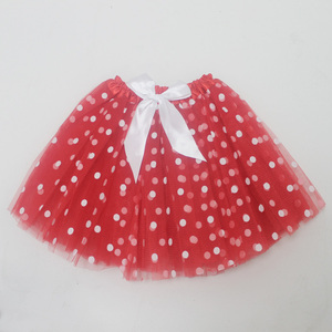 <span class=keywords><strong>Gonna</strong></span> tutu in <span class=keywords><strong>tulle</strong></span> per <span class=keywords><strong>bambina</strong></span> a pois neri gonfi di alta qualità con fiocco nero - Product Image 4
