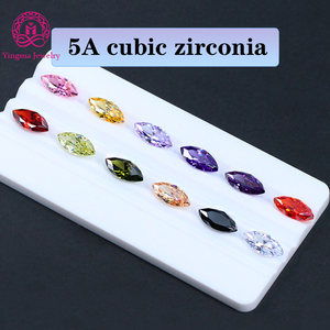 Vendita calda 5A Marquise tagliata in <span class=keywords><strong>pietra</strong></span> larga CZ 1.5*3mm-9*18mm rosa giallo nero lavanda gemme artificiali Zirconia - Product Image 1
