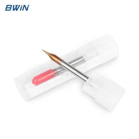 Fraise à billes micro miniature CNC à 2 cannelures en carbure, diamètre 0,5 mm, fabrication chinoise, prête à l'emploi (RTS)