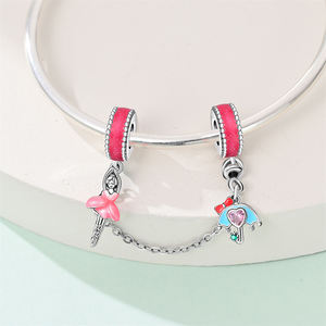 [Codedog] Doux <span class=keywords><strong>Parapluie</strong></span> Ballet Argent Plaqué Chaîne De Sécurité Charme Perle Usine Ventes Directes Conception Originale DIY Fine Jewelry Gift - Product Image 2