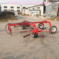 Offre Spéciale nouveau tracteur agricole tiré râteau électrique rotatif fourrage herbe ressort râteau à dents Machine