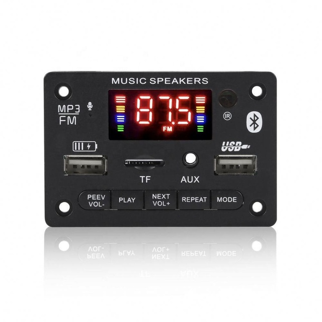MP3 decoding board Bluetooth module 2 * 40w high-power car charging amplifier board with call recording card USB decoder