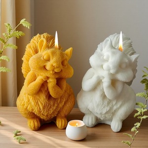 Cartoon Animal Shaped Scented <b>Candle</b> Silicone <b>Mold</b> DIY Craft Plaster <b>Molds</b> For <b>Candle</b> Making Kits - Product Image 2