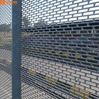 Maille métallique perforée décorative en acier inoxydable sur mesure, avec trous ronds de 5 mm, pour garde-corps d'escalier