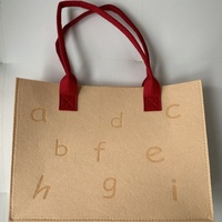 Sac fourre-tout personnalisé de grande capacité pour femmes, organisateur réutilisable en feutre de laine, rangement pliable et écologique pour les courses avec logo personnalisé