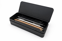 Boîte en métal à charnière personnalisée pour stylos, cadeaux, rangement de papeterie, organisateur, emballage rectangulaire, fournisseur OEM en gros
