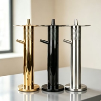 Chicha en acier inoxydable de haute qualité au design unique, technique miroir, portable, coffret cadeau de voyage, écologique