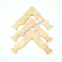 Bloques de esquina para tallado de madera, roseta redonda, escultura, rosettes de madera