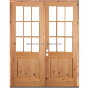 Solid wood interior room yellow pine doors wooden main door design front doors for home