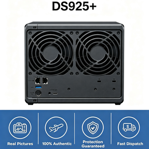DS925+ Nouveau NAS 4 tours original Sy NoLogy V1500B avec double M.2 NVMe, double RJ45 2.5G, stockage sans disque, prise en charge de la mémoire ECC jusqu'à 32 Go - Product Image 4