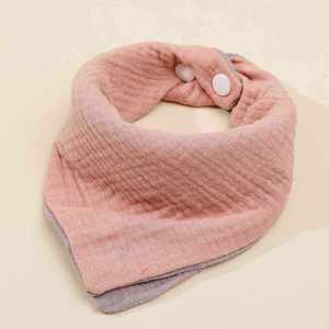 <b>Baby</b> Cotton Gauze Bibs Bibs Waterproof Bibs Children Solid Color Saliva Towel - Product Image 3